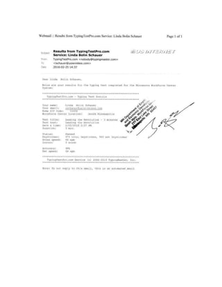 typing test results | PDF