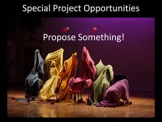 Special Project Opportunities
Propose Something!
 