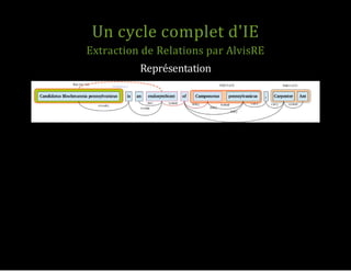 Représentation
Un cycle complet d'IE
Extraction de Relations par AlvisRE
 