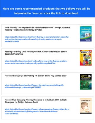 Timothy Programmer Based Reading Fluency Instruction Researchbased Best Practices 1st Edition Timothy ...