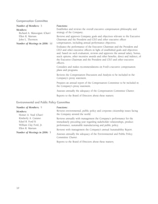 ford 2007 Proxy Statement