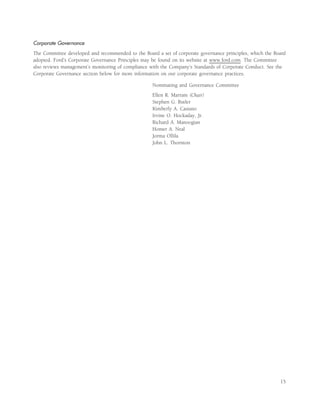 ford 2007 Proxy Statement