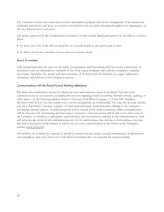 ford 2007 Proxy Statement