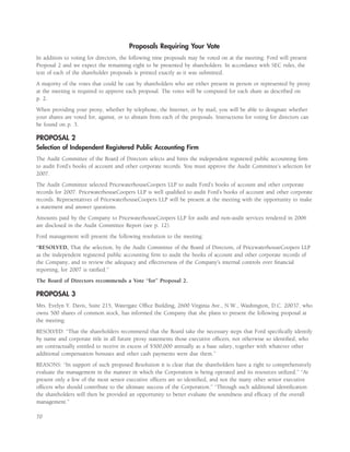 ford 2007 Proxy Statement
