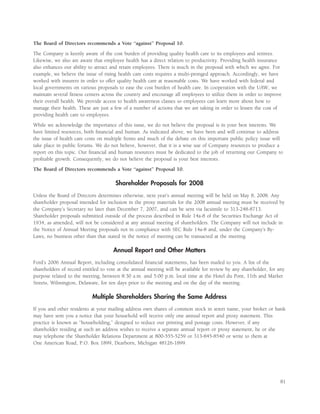 ford 2007 Proxy Statement