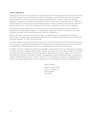 ford 2006 Proxy Statement