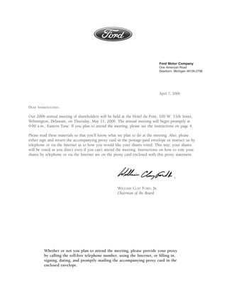 ford 2006 Proxy Statement