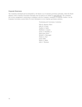 ford 2006 Proxy Statement