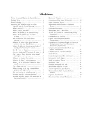 ford 2006 Proxy Statement