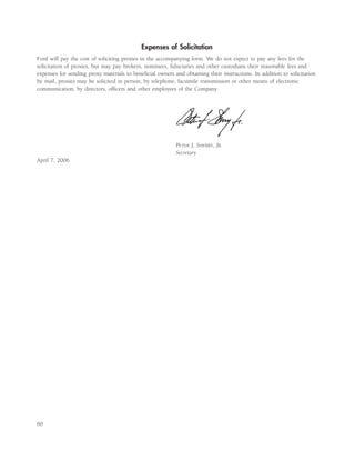 ford 2006 Proxy Statement