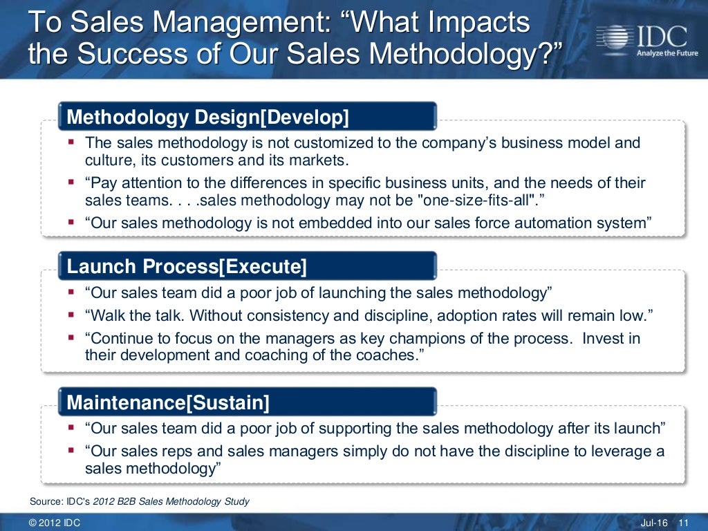 IDC Best Practices in B2B Sales Methodologies
