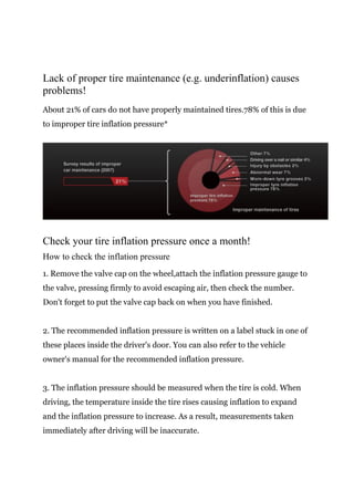 Tire inflation pressure | PDF