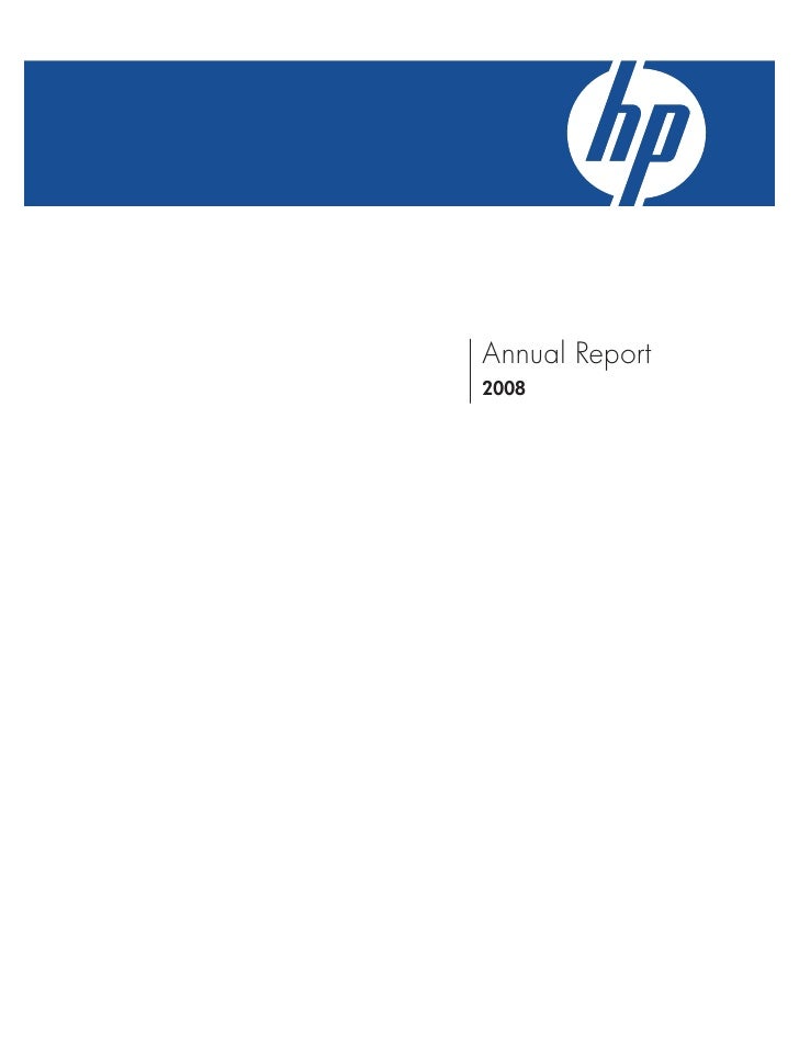 hp 2008 Annual Report