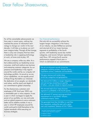 hp 2003 annual report (with graphics)