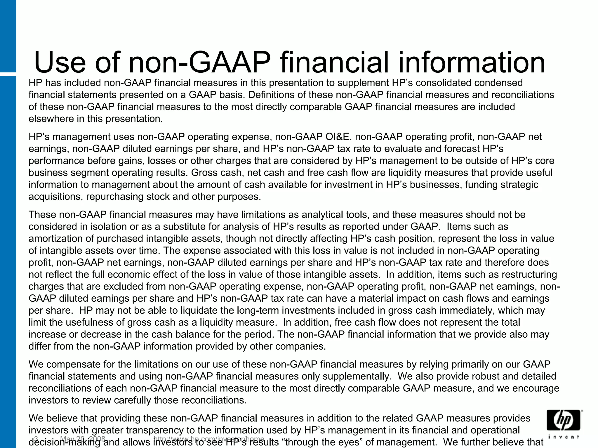 hp 2005 Presentation