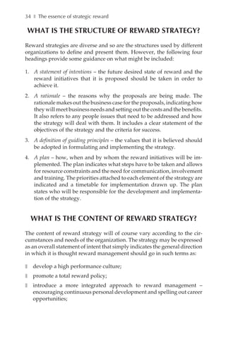 Setting Rewards Study Strategy Strategic Reward Making It Happen Michael Armstrong Duncan Brown | PDF