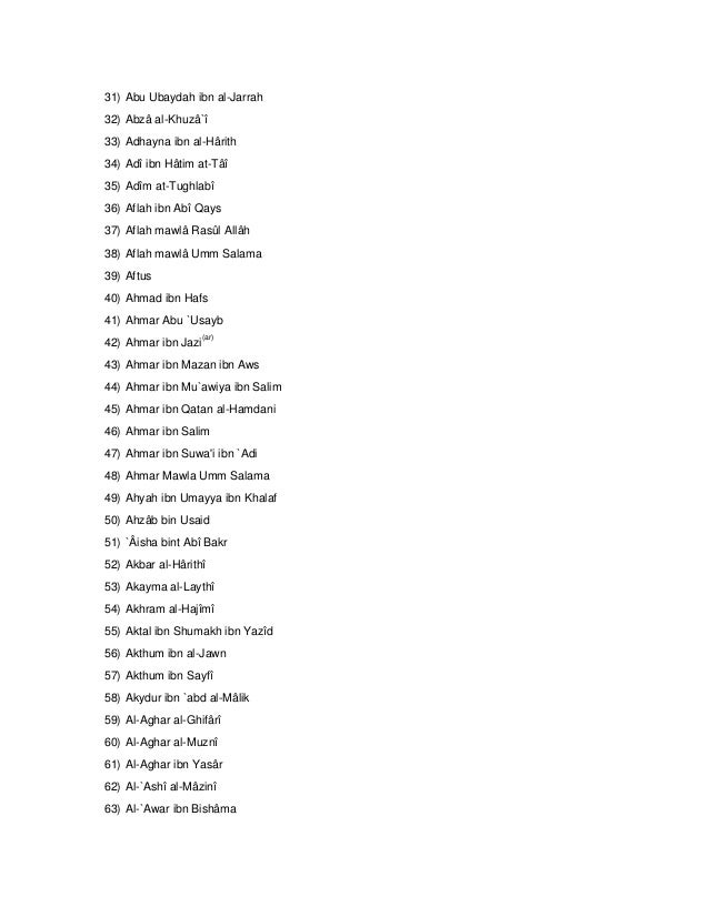 94556902 List Of Sahaba R A Updated