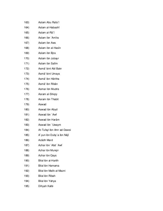 94556902 List Of Sahaba R A Updated