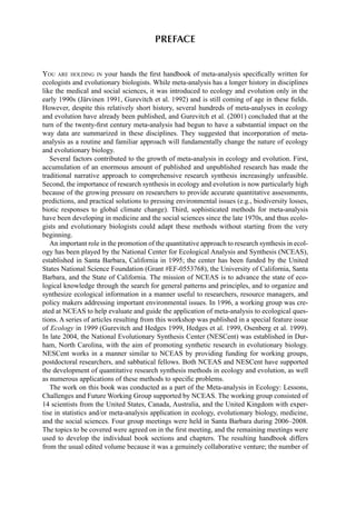 Handbook of Meta analysis in Ecology and Evolution Julia Koricheva ...