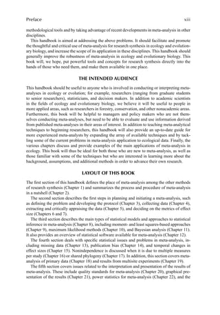 Handbook of Meta analysis in Ecology and Evolution Julia Koricheva ...