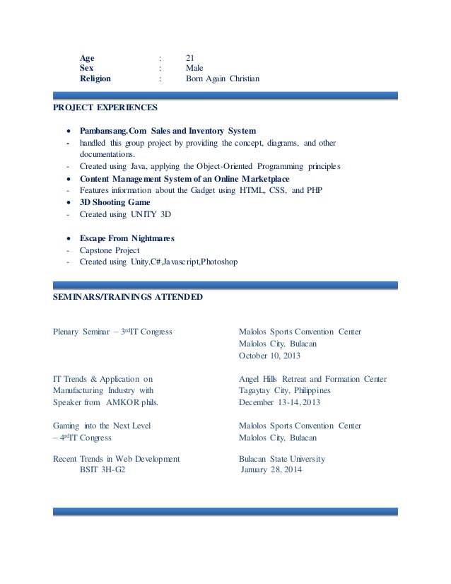 resume final