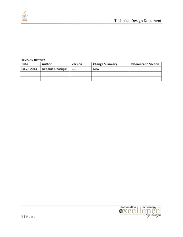 Java Technical Design Document | PDF | Operating Systems | Computer ...