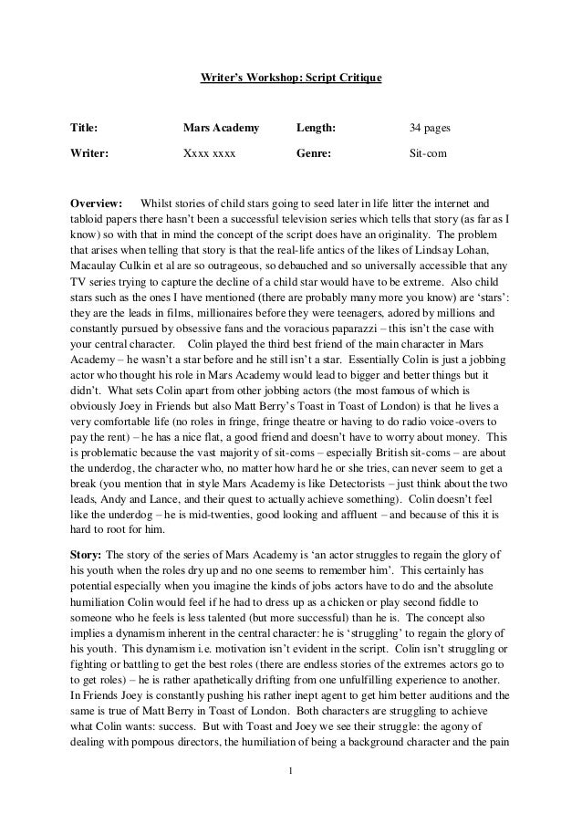 Script Report (Sample)