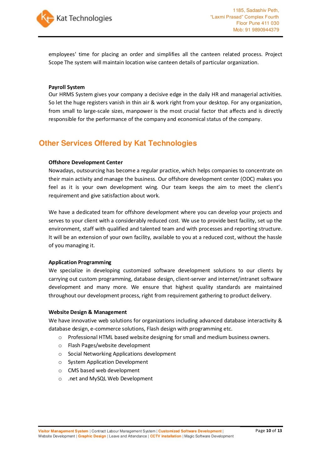 Company Profile Testing