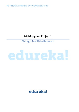 PG PROGRAM IN BIG DATA ENGINEERING
Mid-Program Project 1
Chicago Taxi Data Research
 