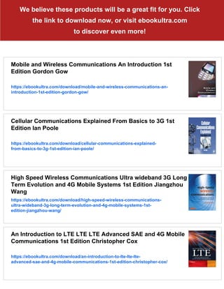 Introduction to 3G Mobile Communications 1st Edition Juha Korhonen | PDF