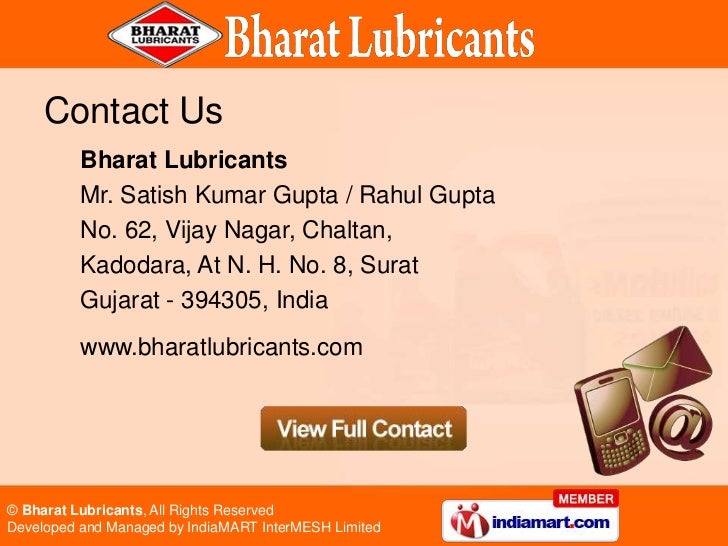 Bharat Lubricants Gujarat India