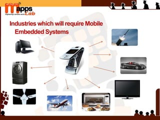 Industries which will require Mobile
Embedded Systems
 