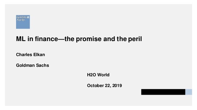 machine learning goldman sachs