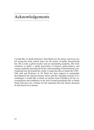 Interlinkages And The Effectiveness Of Multilateral Environmental ...