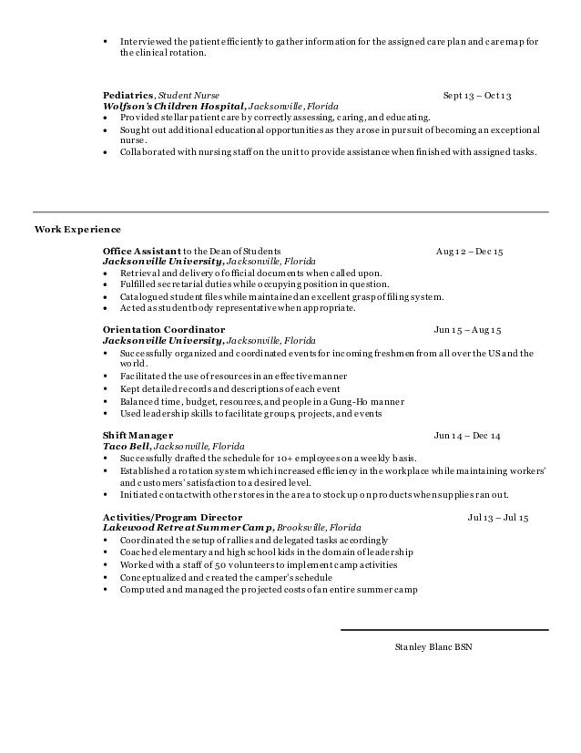 stanley blanc my resume