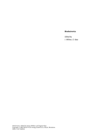 Bioelectronics From Theory to Applications 1st Edition Itamar