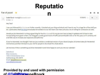 Reputatio
n
Provided by and used with permission
 