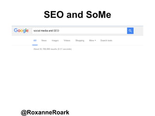SEO and SoMe
@RoxanneRoark
 