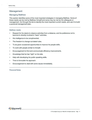 Insights Discovery - Personal Profile | PDF