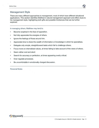Insights Discovery - Personal Profile | PDF