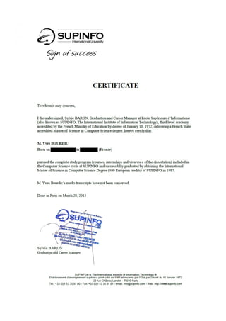 Certificate (privacy)