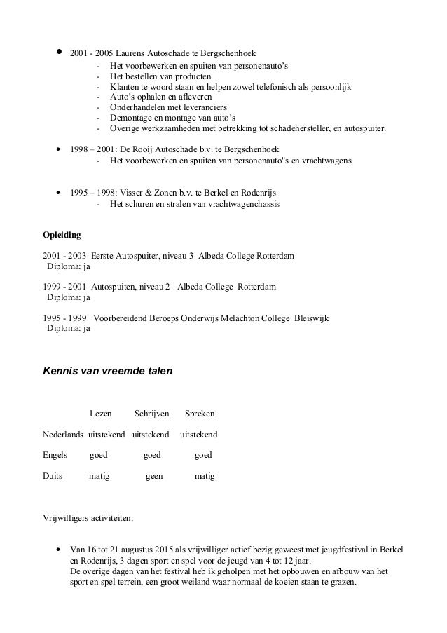 CV Edwin Koster CV Edwin Koster