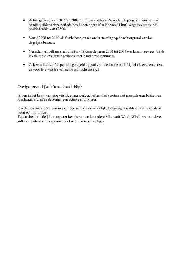 CV Edwin Koster CV Edwin Koster