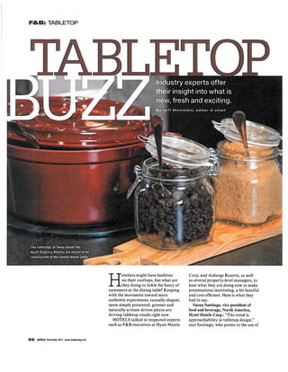 Hotels 11-1-11 Tabletop Buzz