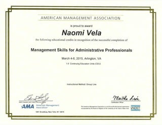 AMA Certificate