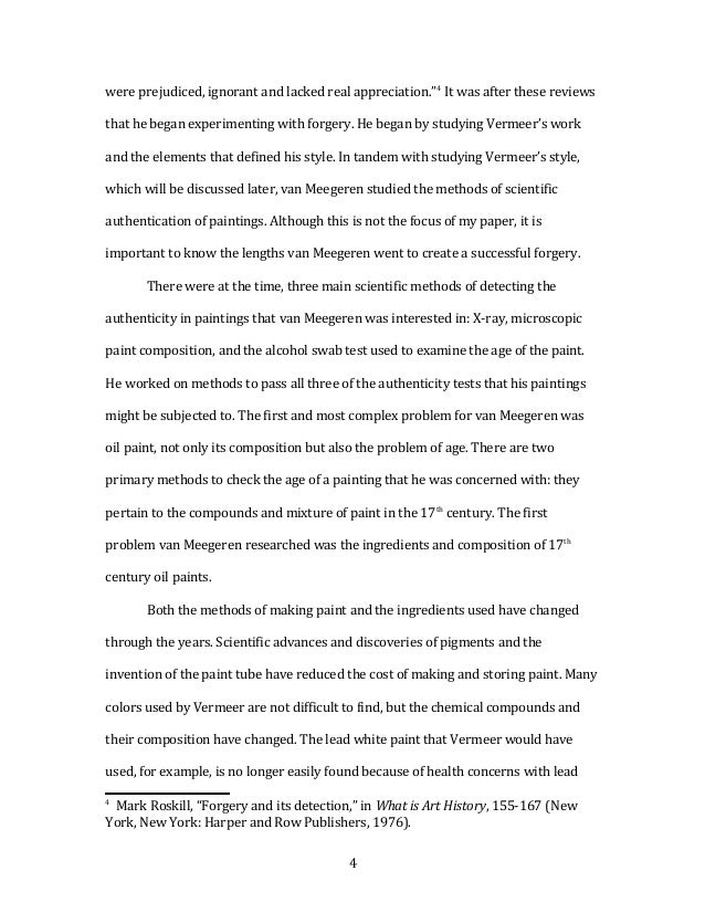 Thesis for art history paper making