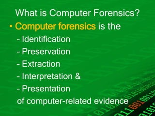 Digital Forensics Overview | PPTX