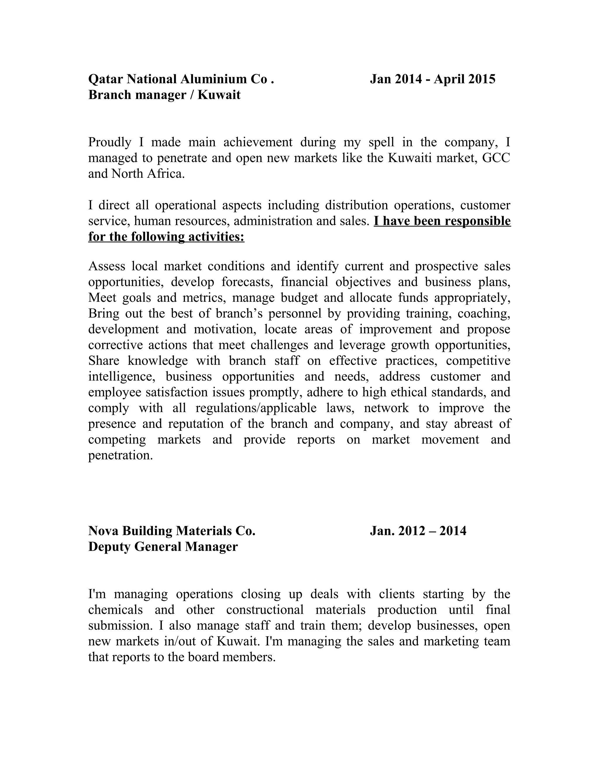 CURRICULUM_VITAE_Meshal | PDF | Free Download