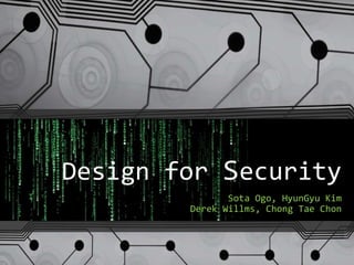 Design for Security | PPTX