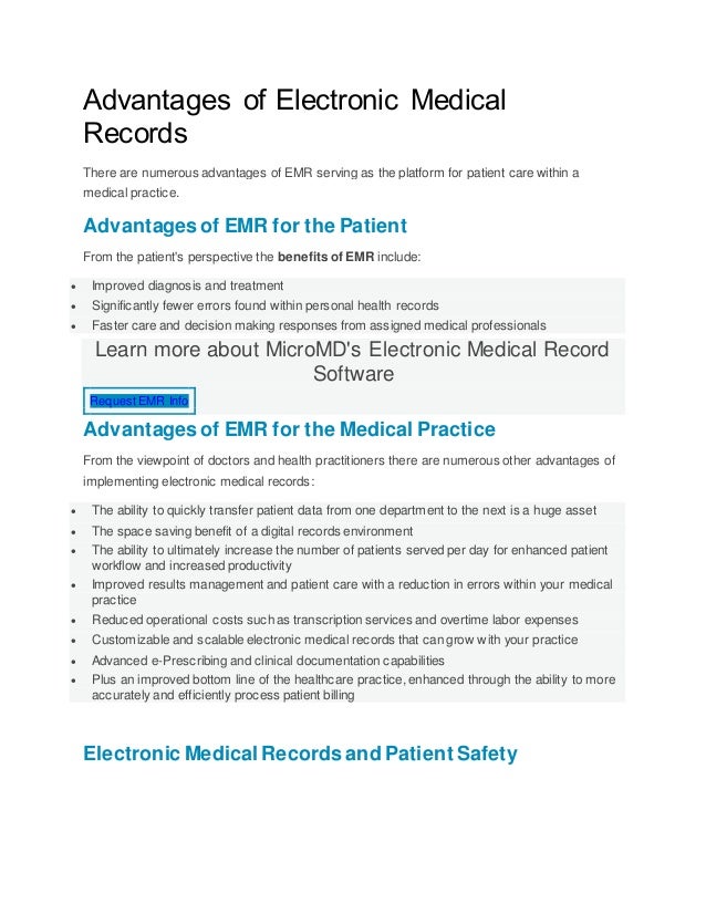 notes on EMR